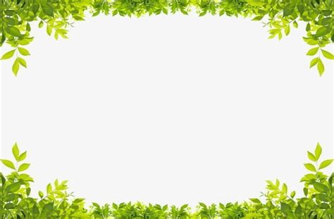 Green Leaves Border Png Clipart Border Clipart Down Frame Green