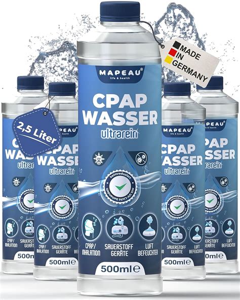 Mapeau Cpap Destilliertes Wasser Für Cpap Geräte Wasser Für Sauerstoffgerät Inhalator