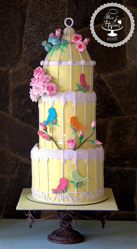 Vintage Birdcage Wedding Cake Decorated Cake By Slice Cakesdecor