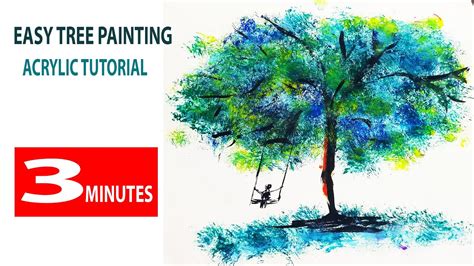 Easy Tree Painting Acrylic Painting Tutorial How To Painting A Tree