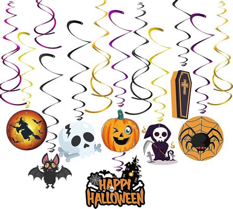 16 Pack Halloween Decorations Hang Swirls For Haunted House Ceiling