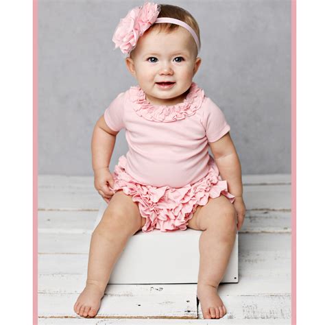 Lemon Loves Layette Daisy Onesie For Baby Girls In Pink