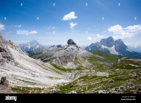 Dolomites Range Landscape Pelmo Mount View Italian Dolomites Stock