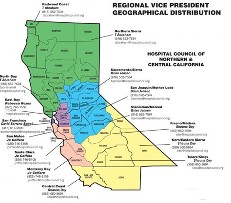 Rvp Geographic Distribution Map Hospital Council Northern And Map