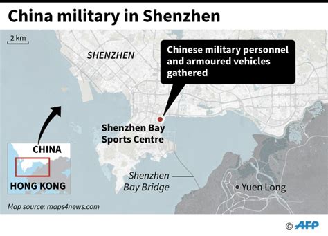 Chinese Military Personnel Parade Near Hong Kong Border Afp Capital News