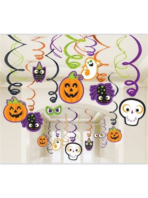 Happy Halloween Hanging Swirl Decorations 30pce Halloween Ceiling