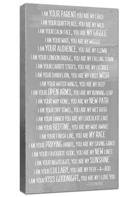 I Am Your Parent You Are My Child Poem With 2 Other Colors Options