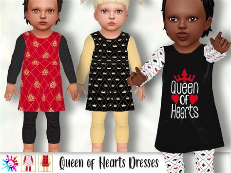 The Sims Resource Infants Queen Of Hearts Dresses In 2023 Heart