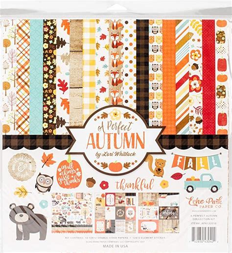 Echo Park Paper Company A Perfect Autumn Collection Kit Memories Box