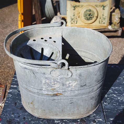 Vintage Metal Mop Bucket Tramps Prop Hire