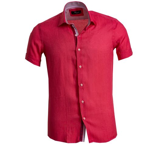 Red Casual Button Down Shirt Ng