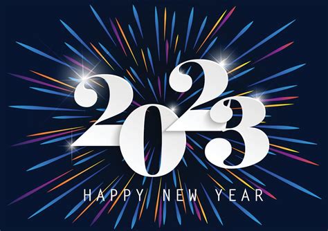 2023 Happy New Year Elegant Design Of Paper Cut White Color 2023 Logo