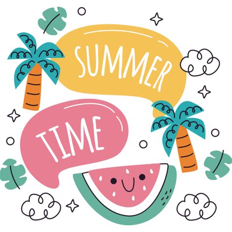 Summer Time Stickers Free Holidays Stickers