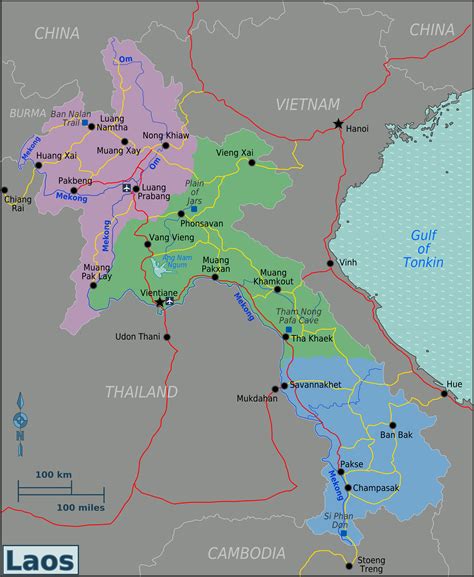 Laos River Map