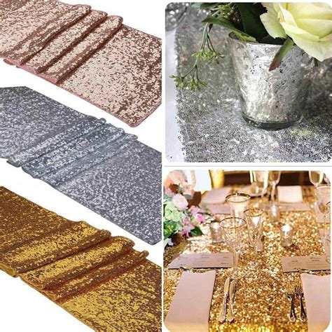 Maybe you would like to learn more about one of these? Glitter Table Runner Cloth Wedding Home Decor Sequin Gold ...