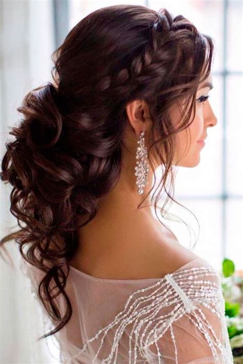39 Amazing Wedding Updos Loose Curl Ponytail And Crown Braid Hairstyles