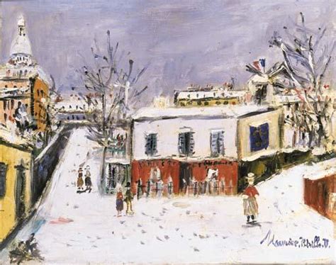Butte Montmartre Dans La Neiges 1 De Maurice Utrillo 1883 1955 France