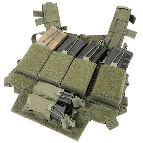 Mil Tec Lightweight Chest Rig Olive Drab Green Odg Rifle Mag Pouch