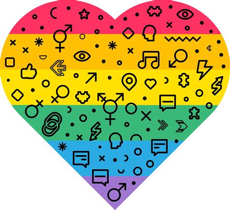 lgbt pride rainbow flag in heart forms set vector 2710889 vector art at vecteezy