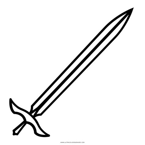 Espada Colorear Kolorowanka Espadas Miecz Weapons Swords Desenho Miecza