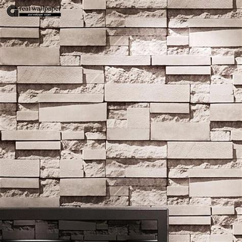 Great Wall Brick Wall Background Wallpaper Grey For Living Room 3d