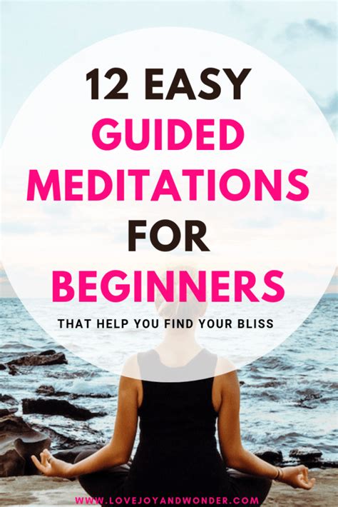 Easy Guided Meditations For Beginners Https Lovejoyandwonder Com Guide Guided