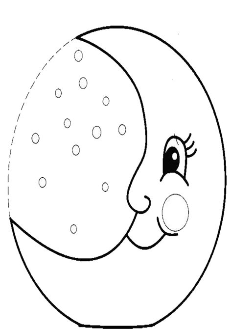 Coloring Pages Printable Moon Coloring Pages
