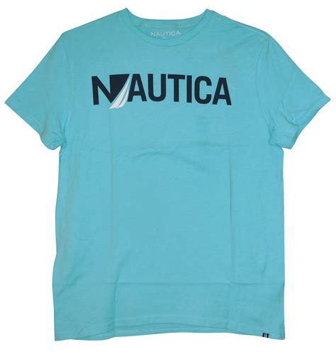Nautica Mens Saling Brand Logo Crewneck T Shirt Ebay