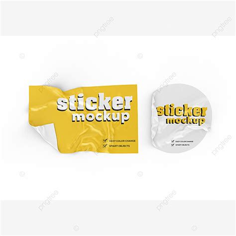 Sticker Mockup Psd File Template Download On Pngtree
