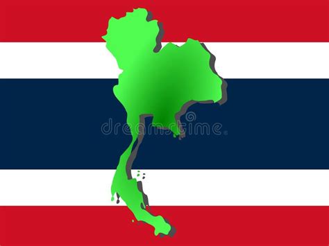 Map Of Thailand And Thai Flag Illustration Ad Thailand Map