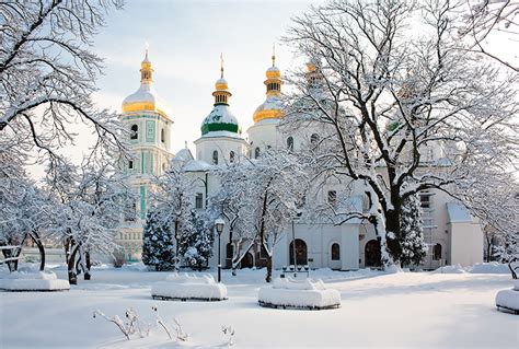 Desktop Hintergrundbilder Kiew Kathedrale Ukraine Saint Sophias