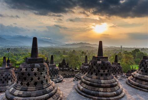 Temple De Borobudur Java Indonèsia