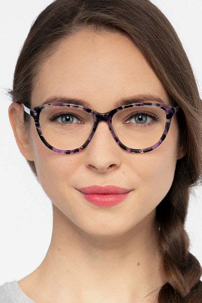 Purple Floral Horn Eyeglasses Available In Variety Of Colors To Match