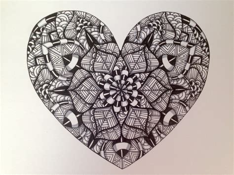 Zentangle Heart By Artschmidt On Etsy