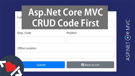 Asp Net Core Mvc Web App Crud With Ef Core Laptrinhx