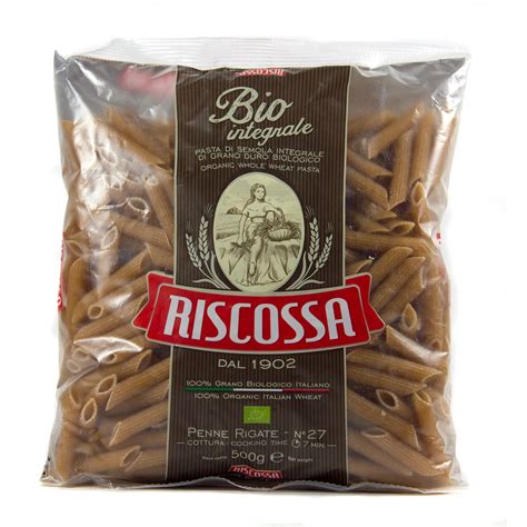 Riscossa Organic Penne Rigate Whole Wheat Pasta 500g Chenab Gourmet