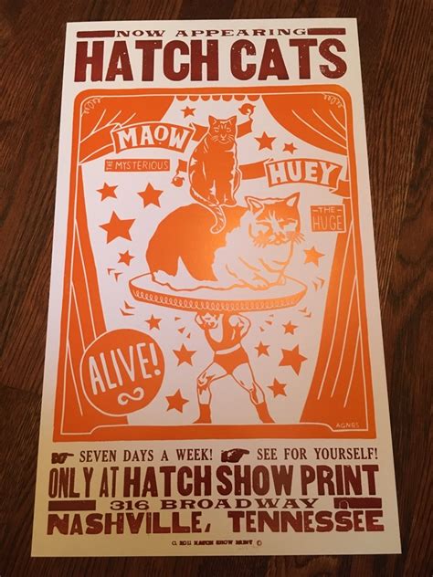 Hatch Show Print Hatch Cats