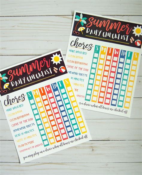 Kids Summer Checklist Free Printable By Lindi Haws Of Love The Day