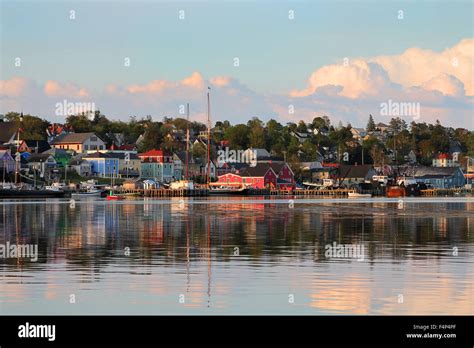 View Of The Famous Harbor Front Of Lunenburg Nova Scotia One Of The