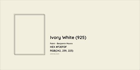 Benjamin Moore Ivory White 925 Paint Color Codes Similar Paints And