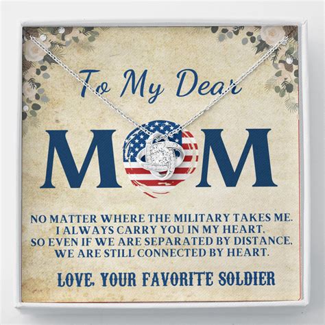 Military Mom Mothers Day T We Are Connected By Heart Etsy