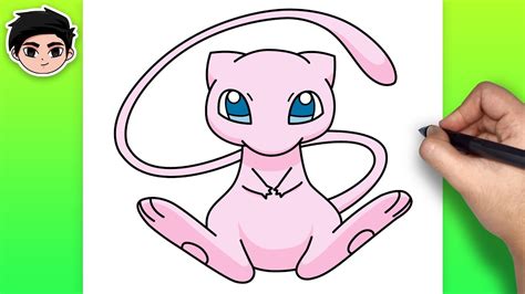 How To Draw Mew From Pokemon Easy Step By Step Youtube