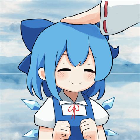 Safebooru 2girls Animated Animated  Blue Bow Blue Hair Bow Cirno Closed Eyes Closed Mouth