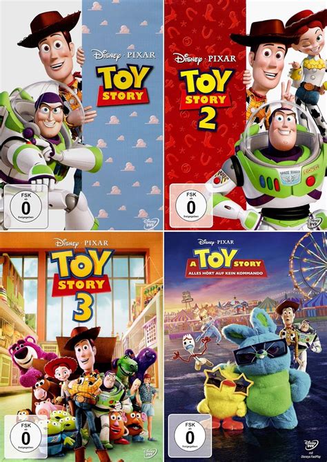 Toy Story 1 2 3 4 Collection 4 DVD Set No Box Amazon Co Uk DVD