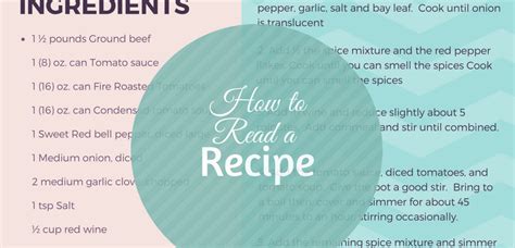 How To Read A Recipe Start Your Cooking Journey Cooking 101