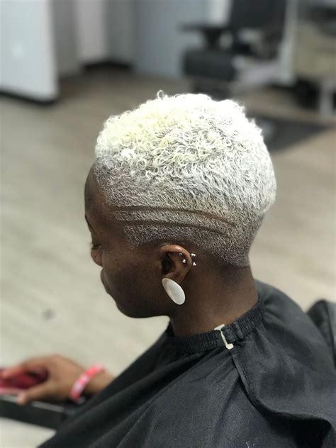 Platinum Blonde Baddie The New Storm Short Bleached Hair Tapered