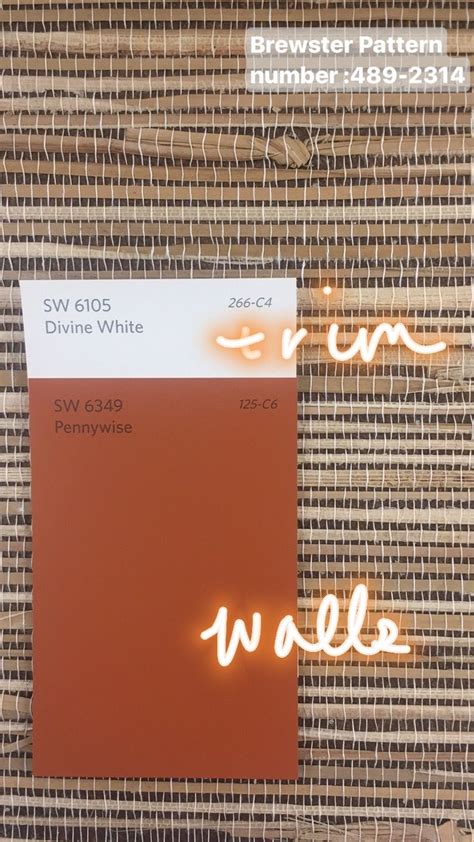 Главная палитра цветов sw 6105 divine white. SW 6349 Pennywise : walls SW 6105 Divine White : trim Brewster pattern number : 489-2314 ...