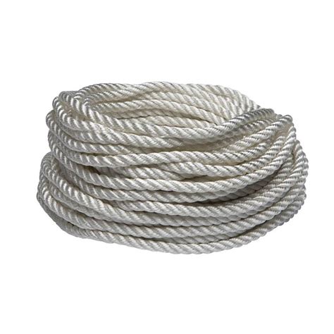 Everbilt 14 In X 100 Ft Twisted Nylon And Polyester Rope In White