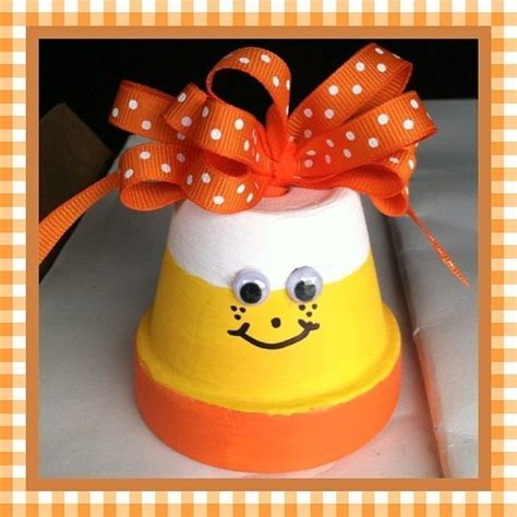 Candy Corn Clay Pot T This Was Made For My Sons Teacher I Had A