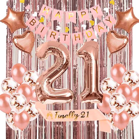 Buy 21st Birthday Decorations For Her Happy 21st Birthday Party